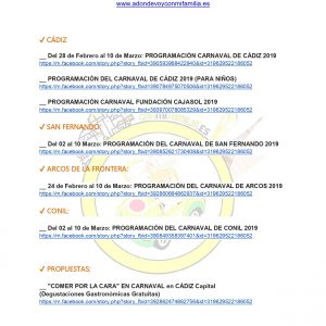 Agenda semanal 01 al 07 marzo 2019 provincia cadiz adondevoyconmifamilia