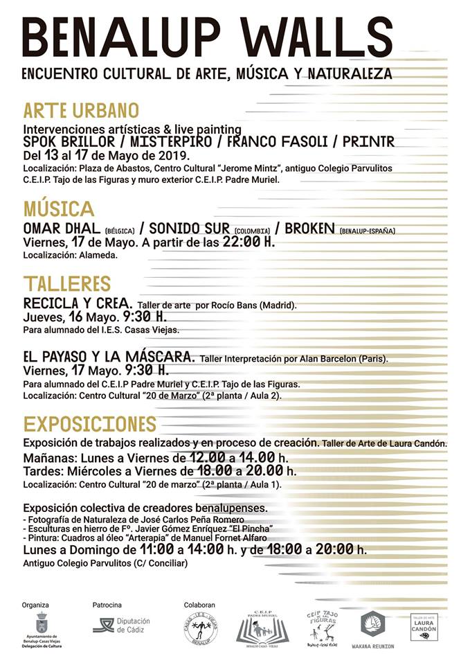 BENALUP WALLS (Encuentro Cultural de Arte, Música y Naturaleza) Del 13 al 17 Mayo 2019 adondevoyconmifamilia agenda para la familia Provincia de cadiz Cádiz niños