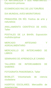 Mayo 2019, "Agenda de Actividades" Parque Metropolitano de Los Toruños Y Pinar de La Algaida (Puerto Santa María) adondevoyconmifamilia