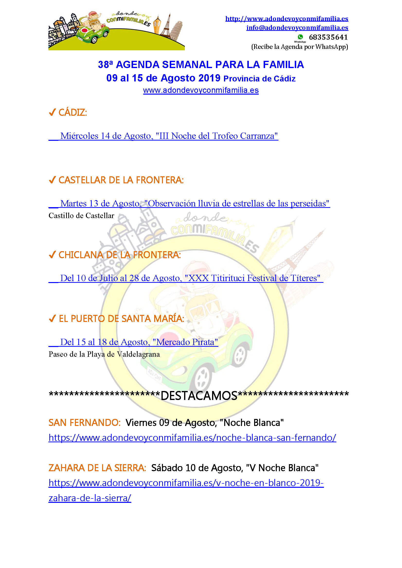 038 Agenda semanal familiar 09 al 15 Agosto 2019 adondevoyconmifamilia