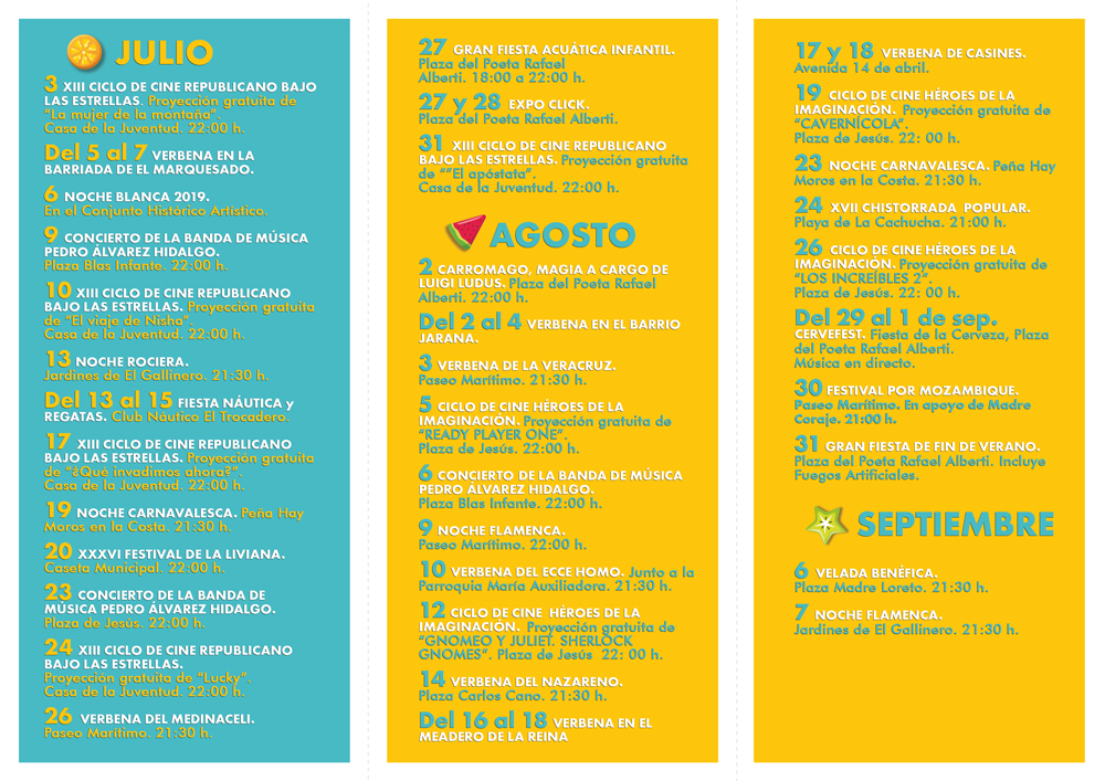 Agenda de Verano 2019 (Puerto Real)