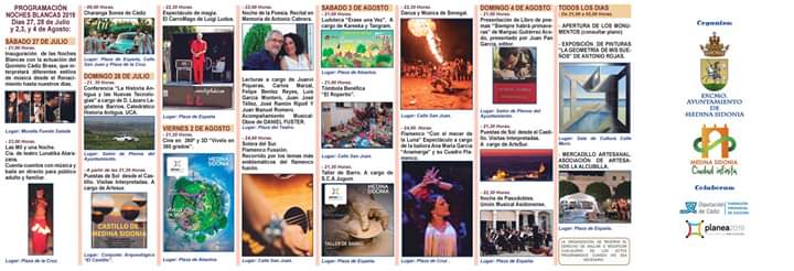 Noches Blancas de Medina Sidonia 2019