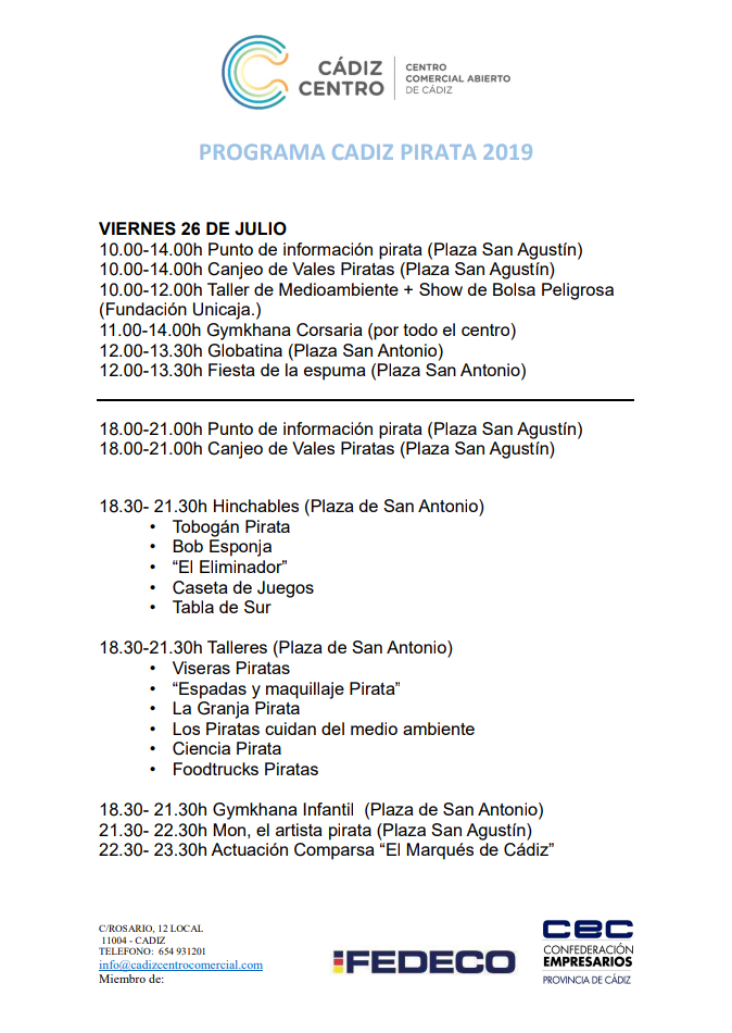 Cadiz Pirata 2019