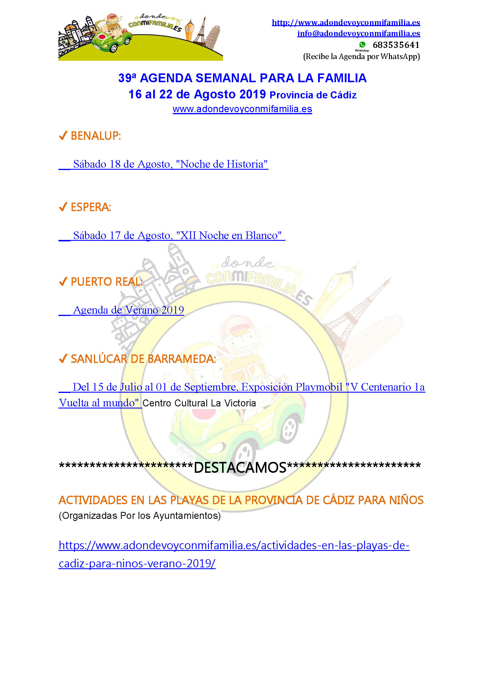 039 Agenda semanal familiar 16 al 22 Agosto 2019 adondevoyconmifamilia