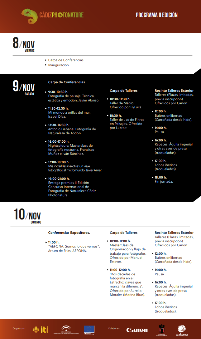 II Feria Internacional Cádiz PhotoNature, Del 08 al 10 de Octubre de 2019 (Benalup)-Familias con Niños