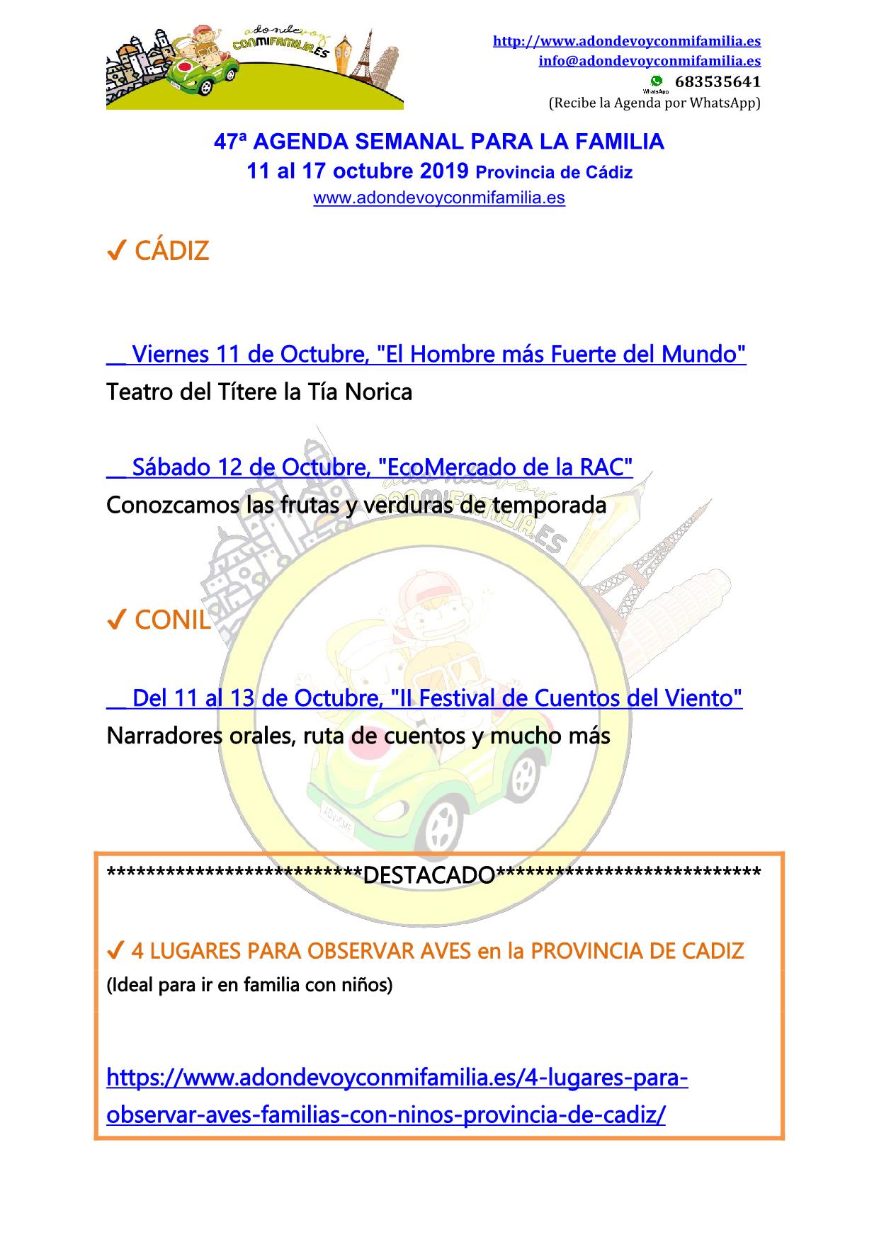 047 Agenda semanal familiar 11 al 17 oct 2019