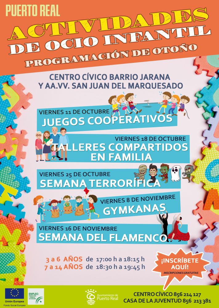 ACTIVIDADES OCIO INFANTIL EN OTOÑO Familia con Niños (PUERTO REAL)