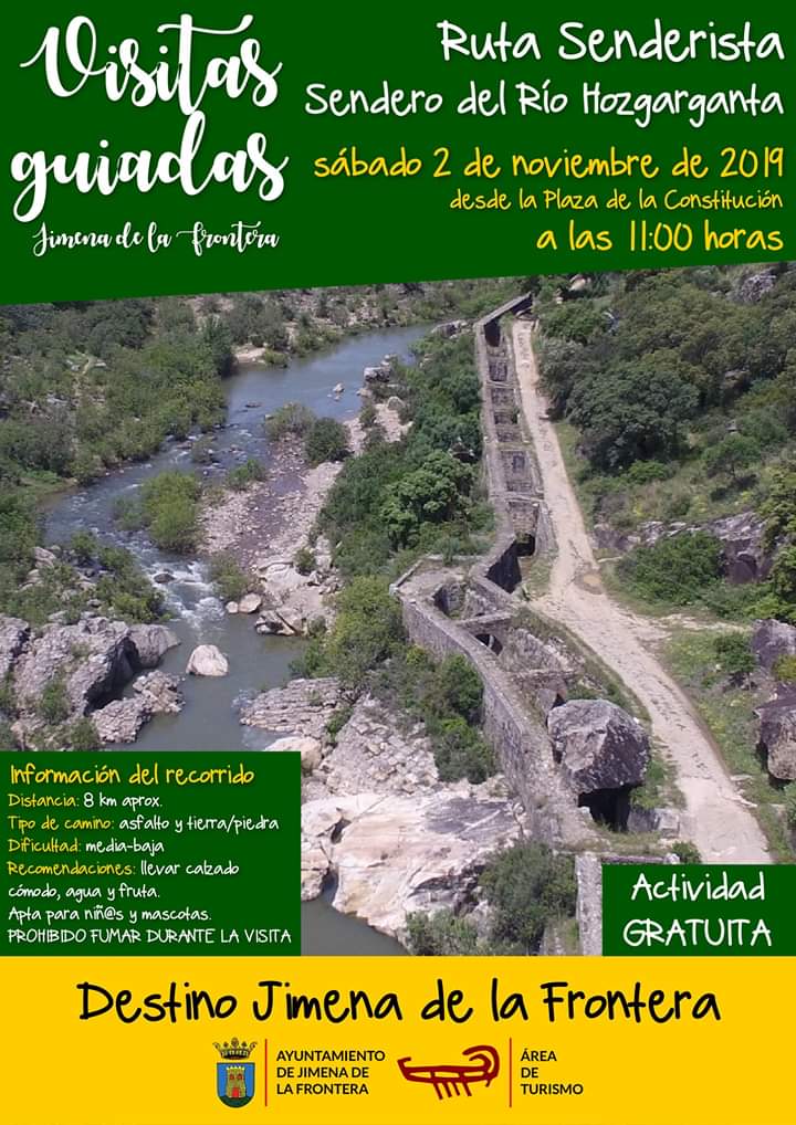Visita Guiada "Ruta Senderista Río Hozgarganta" Sábado 02 de Noviembre de 2019 (Jimena de la Frontera)