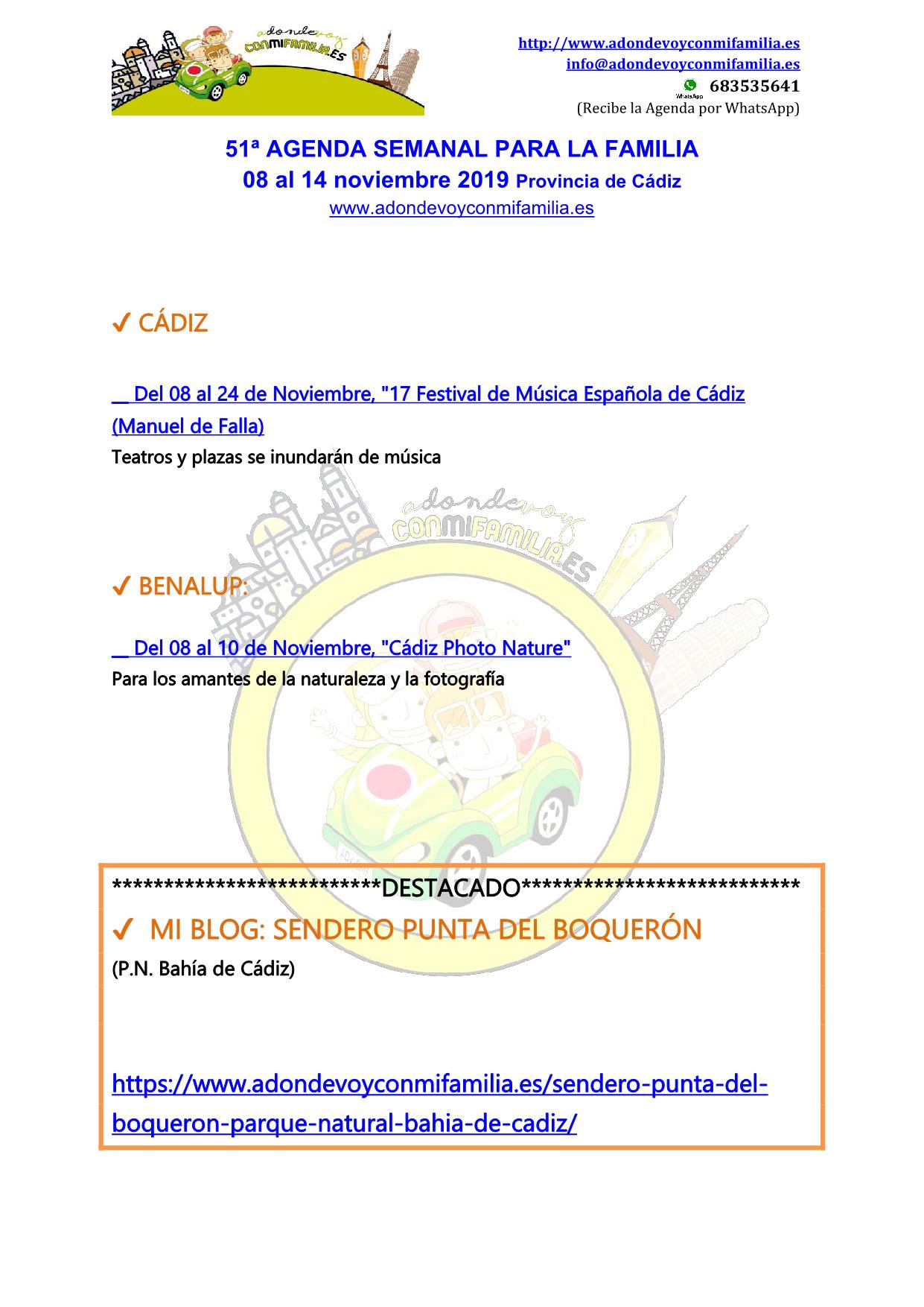 051 Agenda semanal familiar 08 al 14 nov 2019