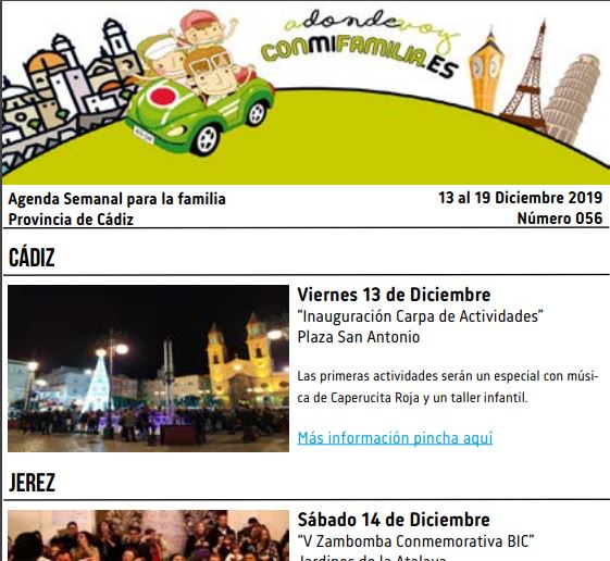 056 AGENDA SEMANAL FAMILIAR DEL 13 AL 19 DICIEMBRE 2019 ADONDEVOYCONMIFAMILIA PORTADA