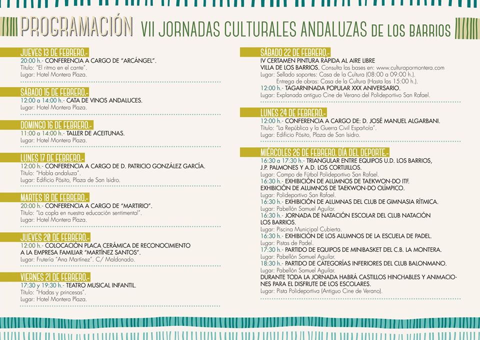 VII JORNADAS CULTURALES DE LOS BARRIOS Familia con Niños