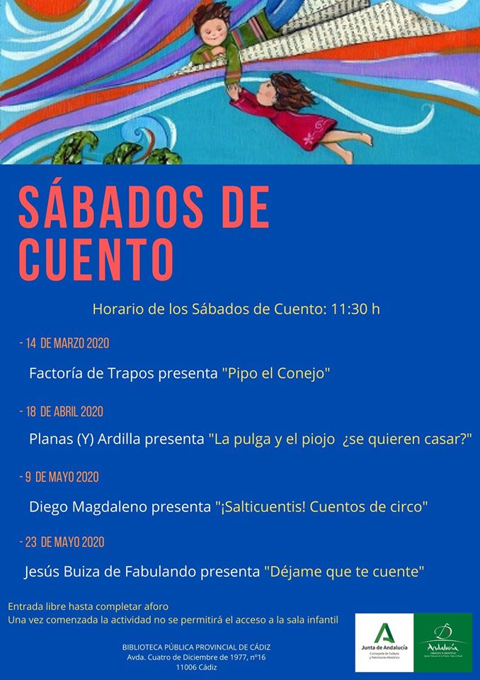 SÁBADOS DE CUENTOS Y TALLERES Biblioteca Pública Provincial de Cádiz