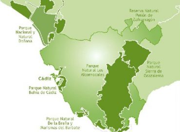 mapa parques naturales provincia de cadiz