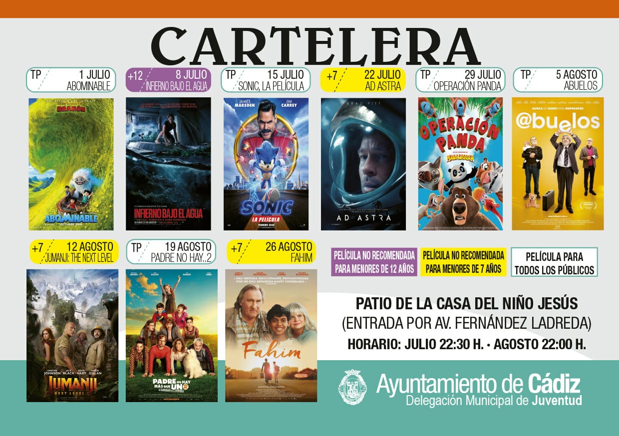 cine de verano en familia cadiz 2021