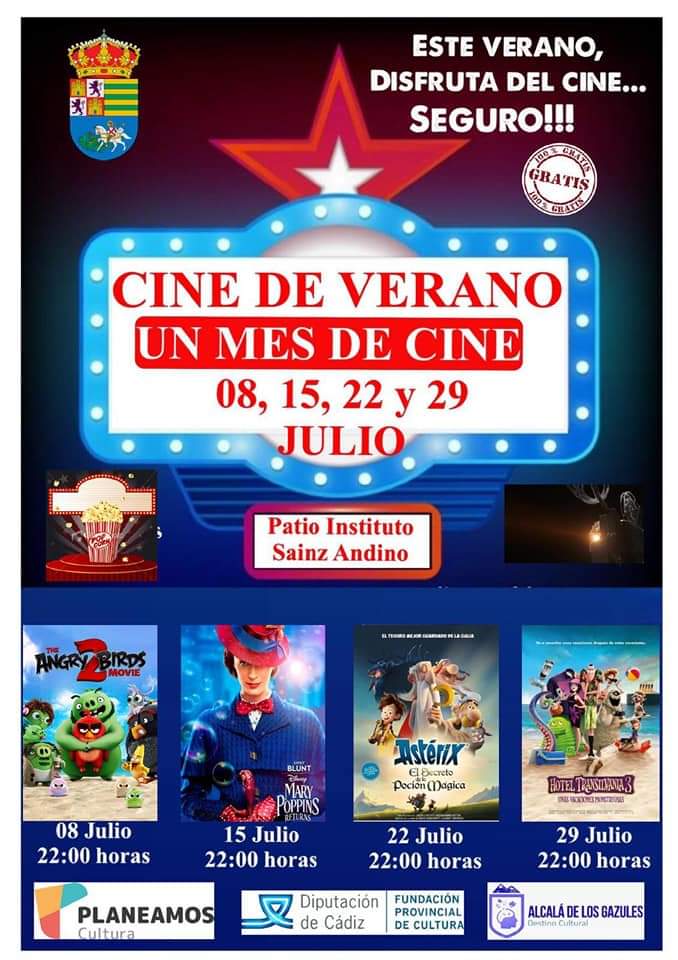 cine de verano 2021 alcalá de los gazules