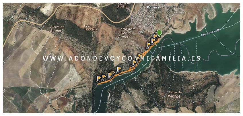 sendero ribera del embalse de bornos mapa wikiloc adondevoyconmifamilia