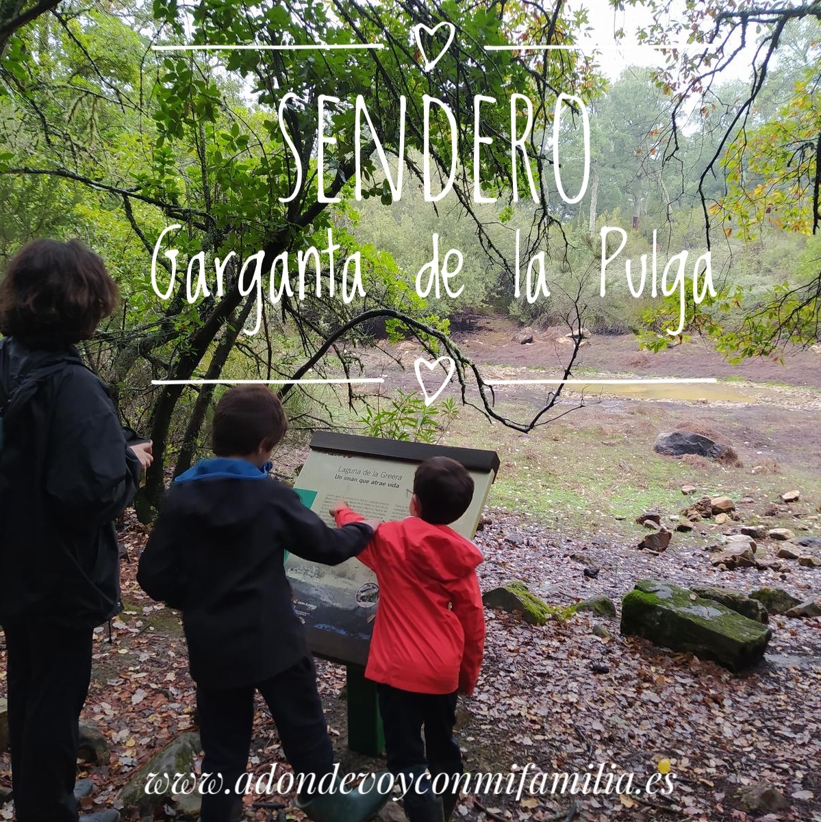 sendero Garganta de la pulga adondevoyconmifamilia portada