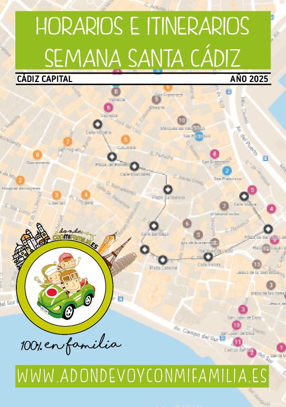 itinerarios semana santa cadiz 2025 adondevoyconmifamilia portada